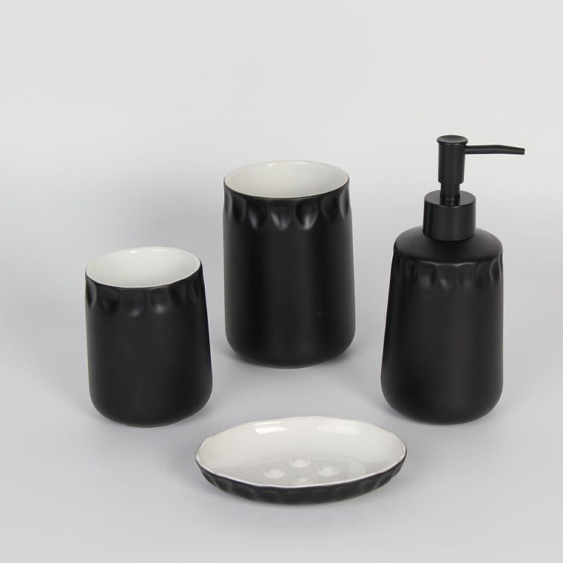 Simple Modern Environmentally Friendly Hotel Ceramic Bathroom Sets