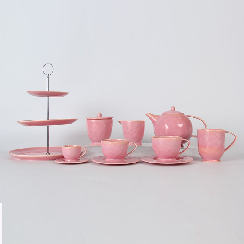 Hand-Painted Ceramic Tea Set