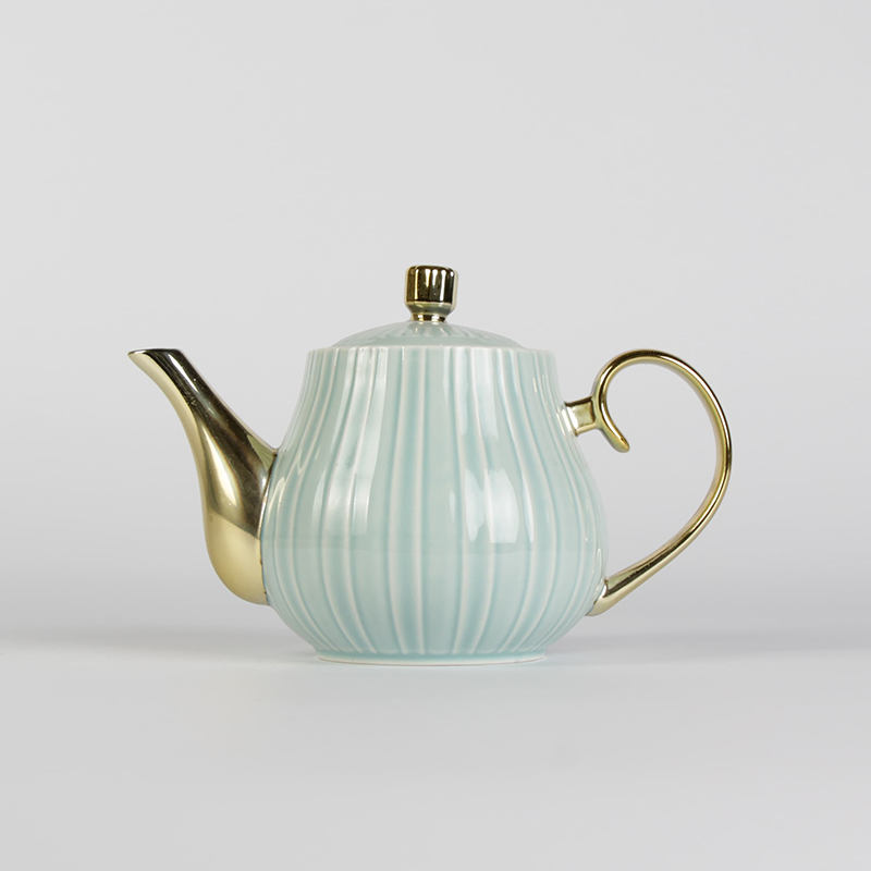 Environmentally Friendly/Healthy Home And Office Simple Nordic Style Handmade Ceramic Teapot